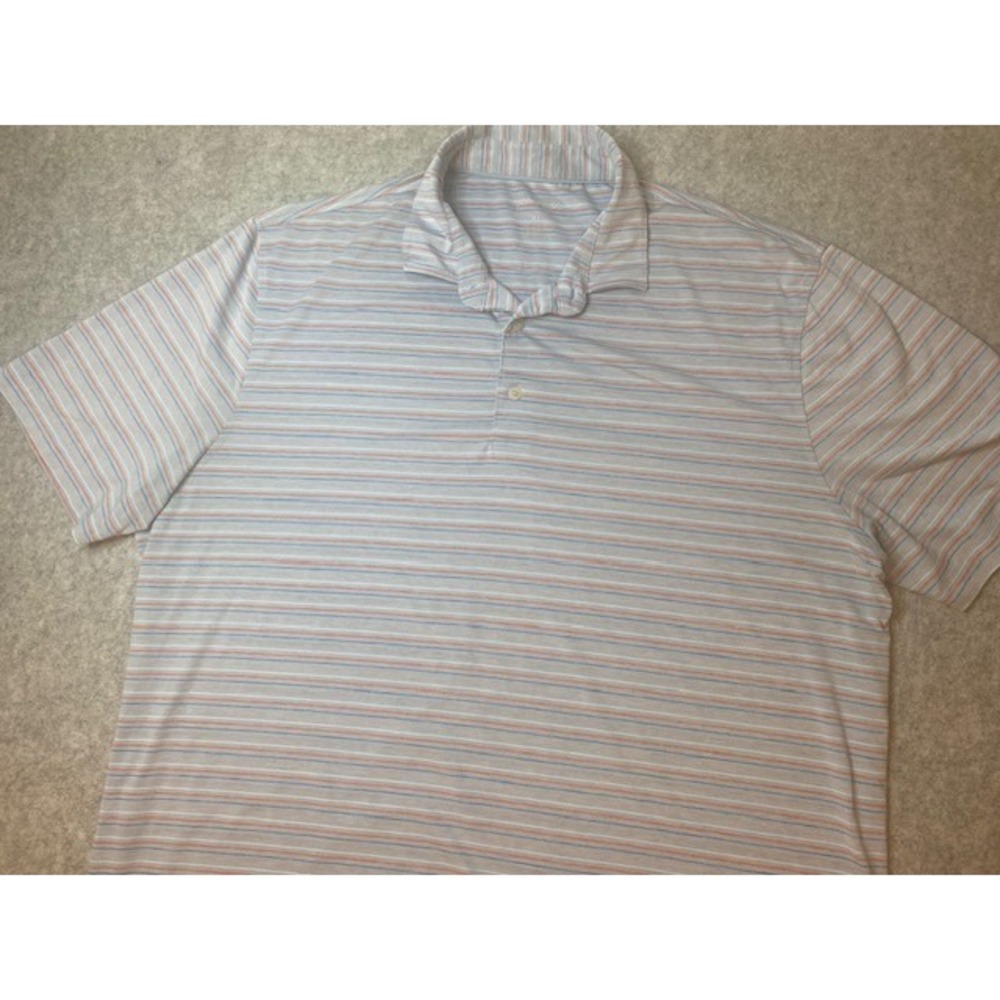 Johnnie-O XL Striped Polo Shirt Performance Stretch Surfer Dude Men's Size‎ XL